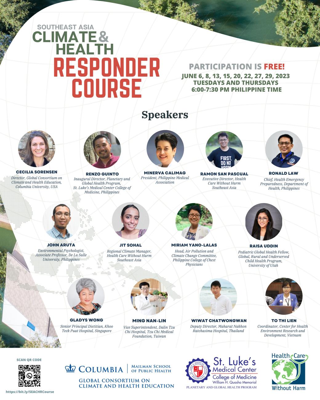 . Resource Persons of the Southeast Asia Climate and Health Responder Course