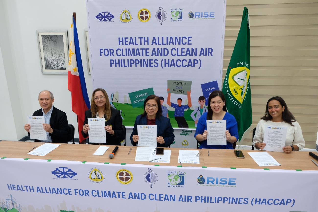 Philippine health organizations launch groundbreaking alliance for climate and clean air - HACCAP Launch and MOU Signing